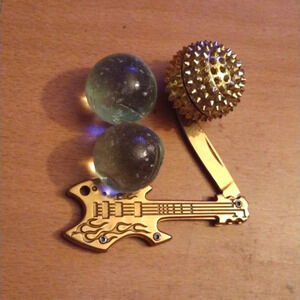 2 for $20😄Antique Marbles & Guitar pendant